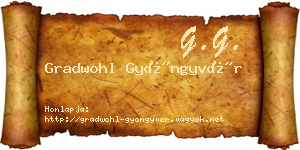 Gradwohl Gyöngyvér névjegykártya